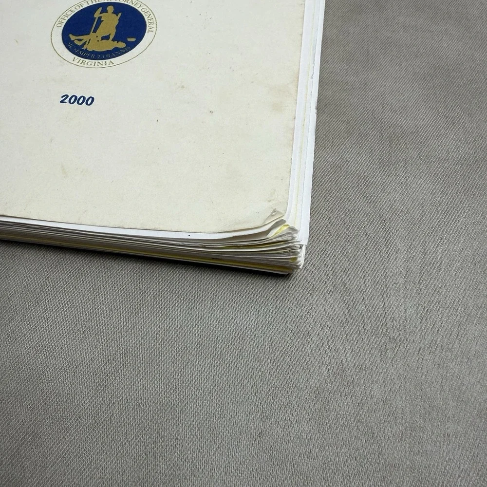 What's Cooking at The AG's Office Virginias Attorney‎ General Earley SIGNED 2000